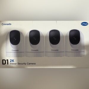 D1-2K Indoor Security Camera - White 4 Pack